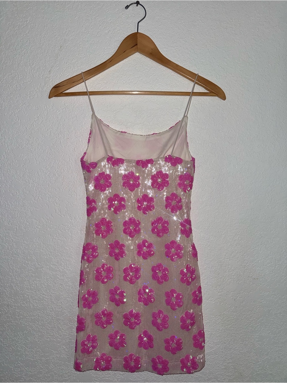 Altar'd State Pink Floral Sequin Slip Mini Dress - Picture 2 of 2